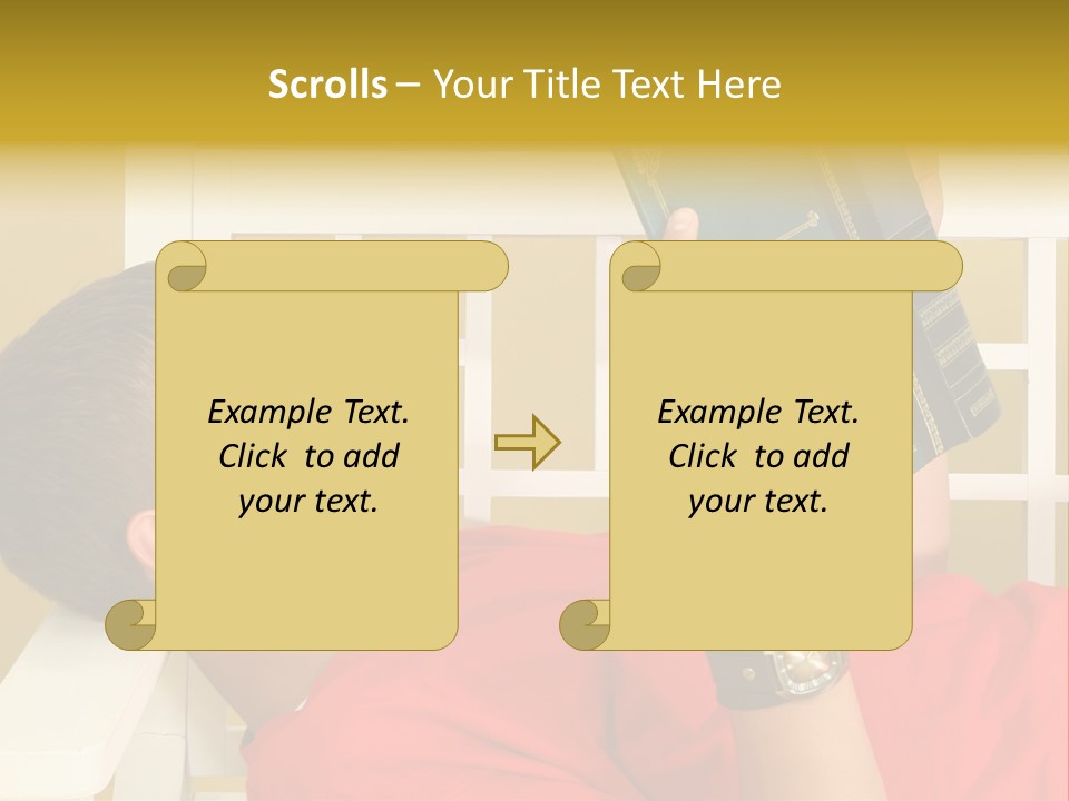 Fourteen Story Caucasian PowerPoint Template