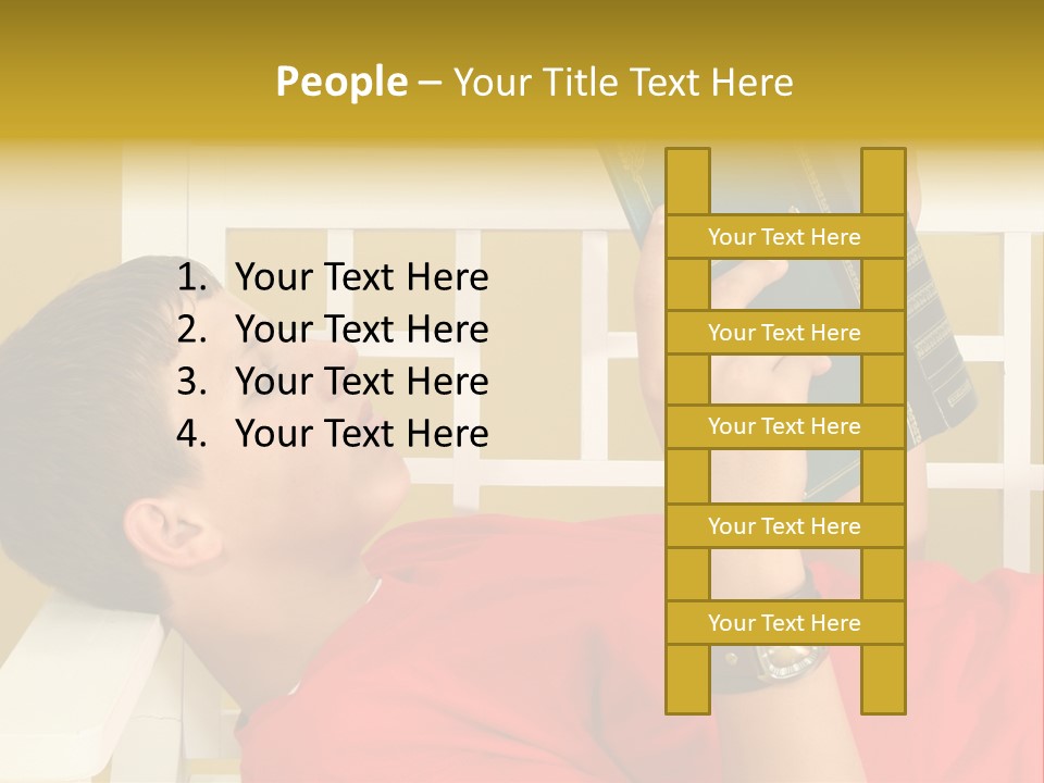 Fourteen Story Caucasian PowerPoint Template