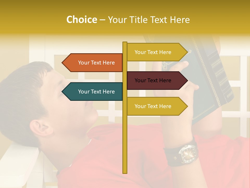 Fourteen Story Caucasian PowerPoint Template