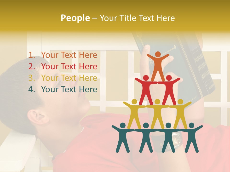 Fourteen Story Caucasian PowerPoint Template