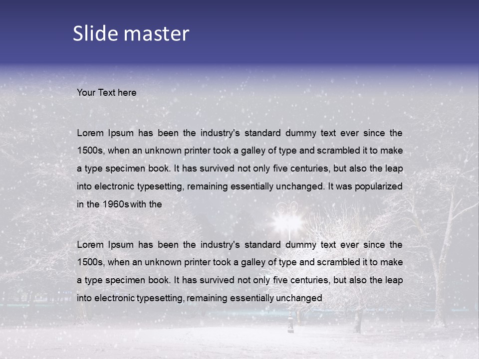 Forest Blue Christmas PowerPoint Template