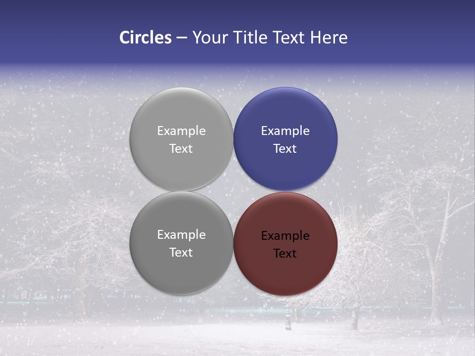 Forest Blue Christmas PowerPoint Template