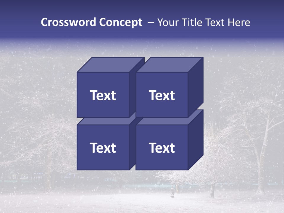 Forest Blue Christmas PowerPoint Template