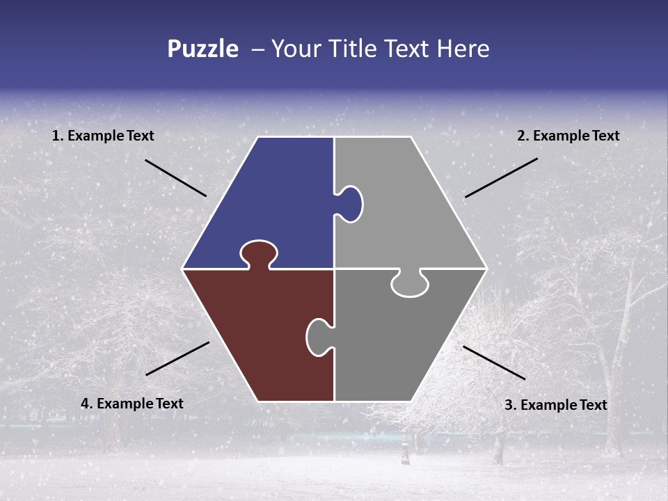 Forest Blue Christmas PowerPoint Template