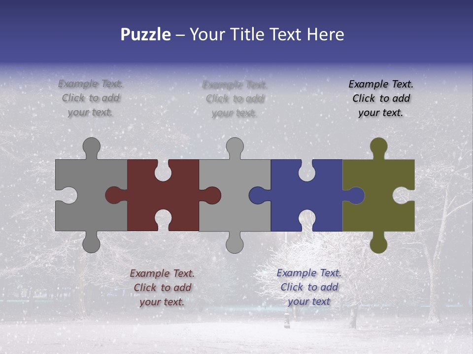 Forest Blue Christmas PowerPoint Template