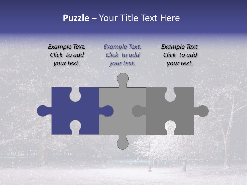 Forest Blue Christmas PowerPoint Template