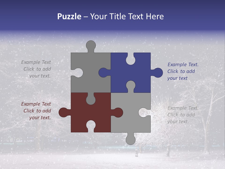 Forest Blue Christmas PowerPoint Template