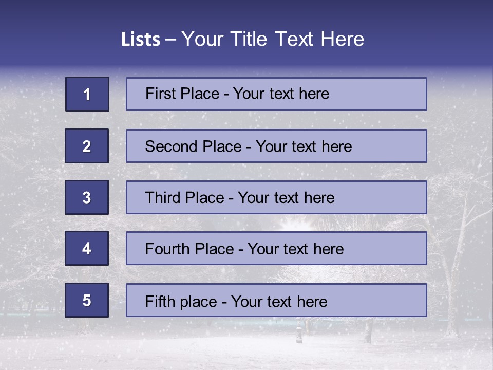 Forest Blue Christmas PowerPoint Template