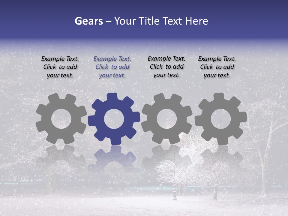 Forest Blue Christmas PowerPoint Template