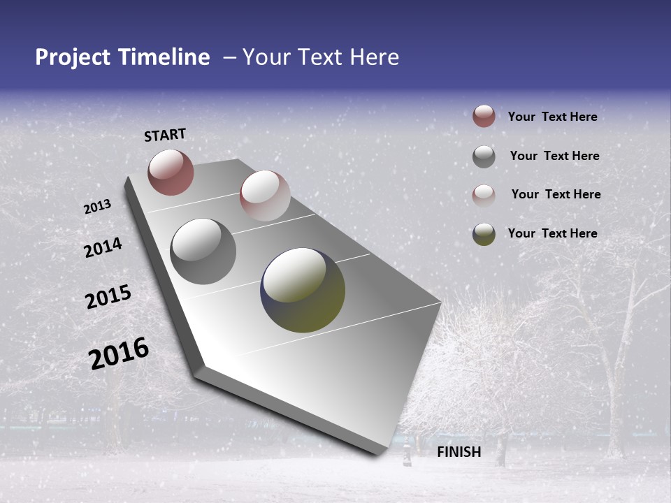 Forest Blue Christmas PowerPoint Template