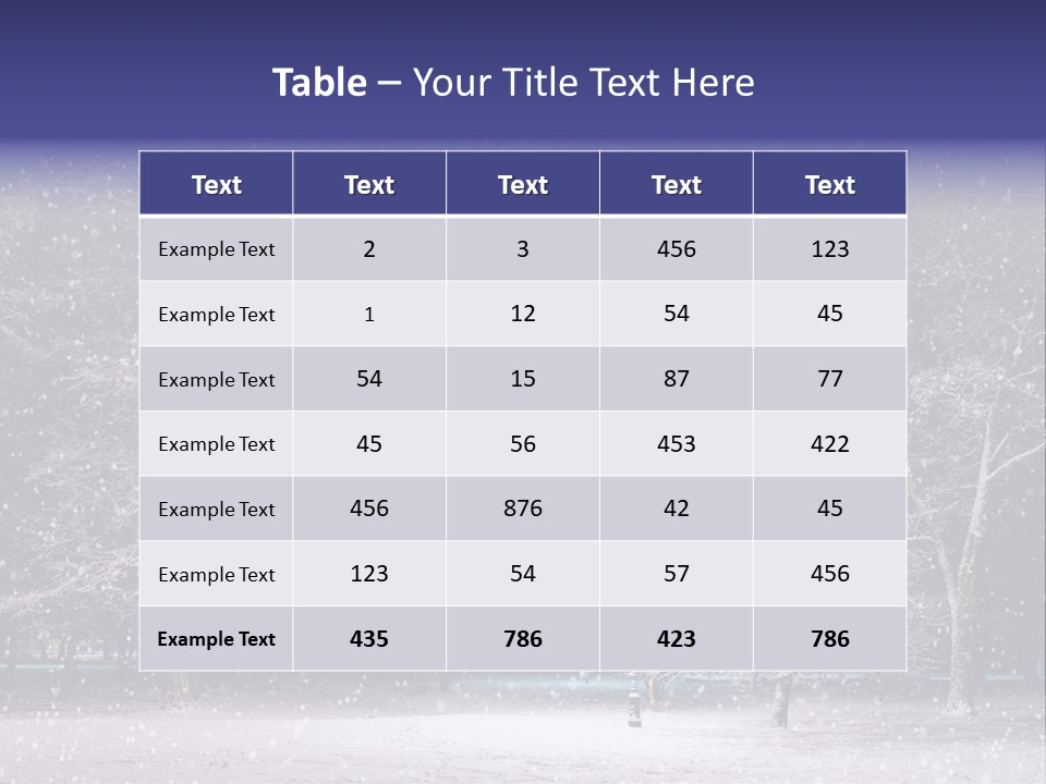 Forest Blue Christmas PowerPoint Template