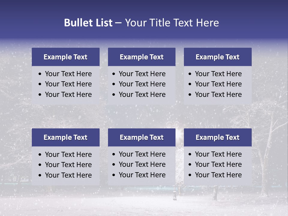 Forest Blue Christmas PowerPoint Template