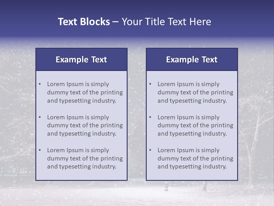 Forest Blue Christmas PowerPoint Template