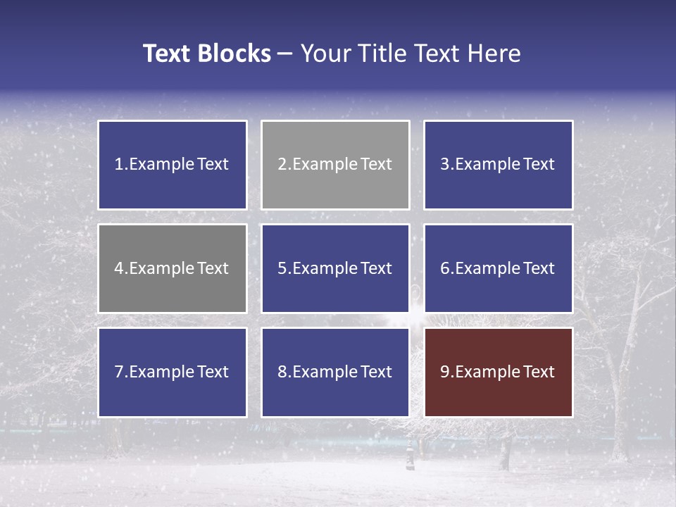 Forest Blue Christmas PowerPoint Template