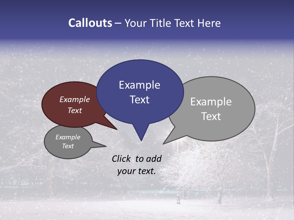 Forest Blue Christmas PowerPoint Template