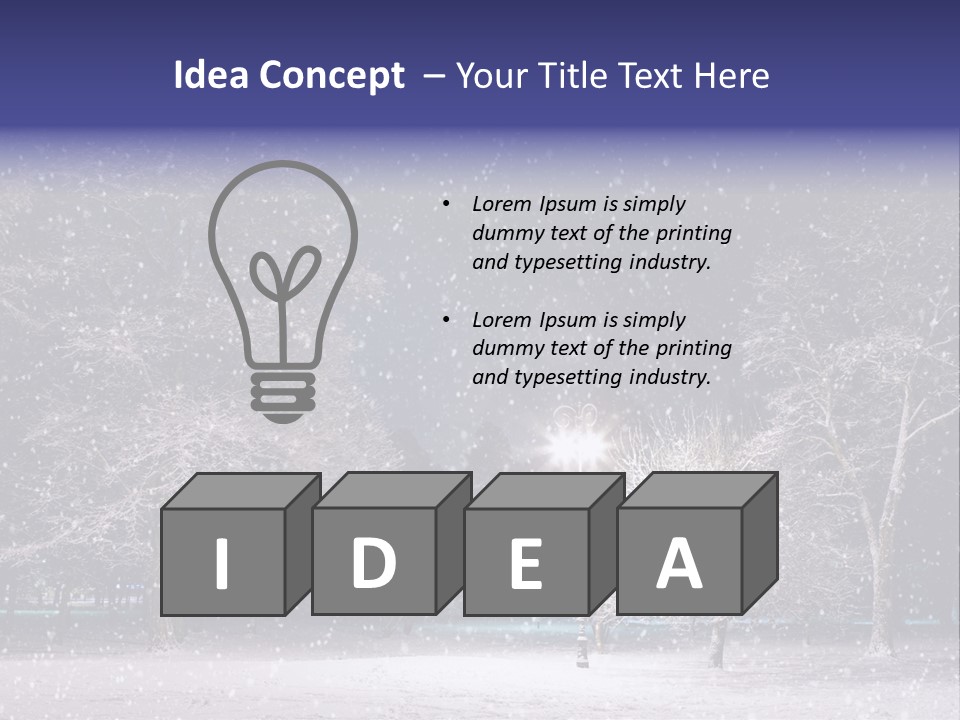 Forest Blue Christmas PowerPoint Template