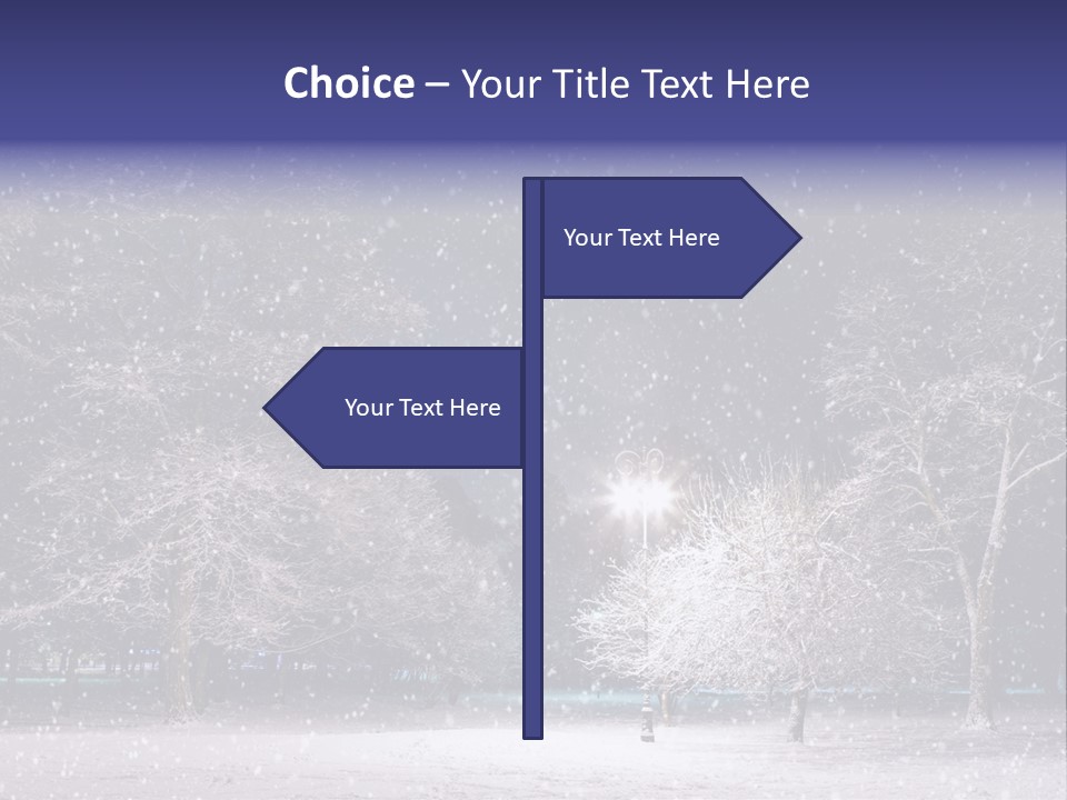 Forest Blue Christmas PowerPoint Template