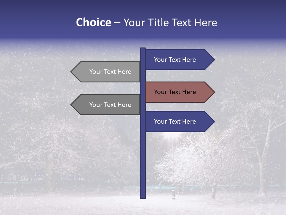 Forest Blue Christmas PowerPoint Template