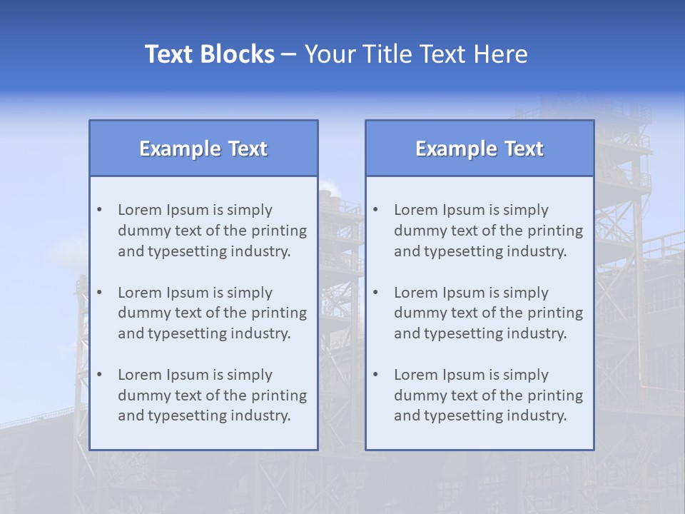 Production Blast Plant PowerPoint Template