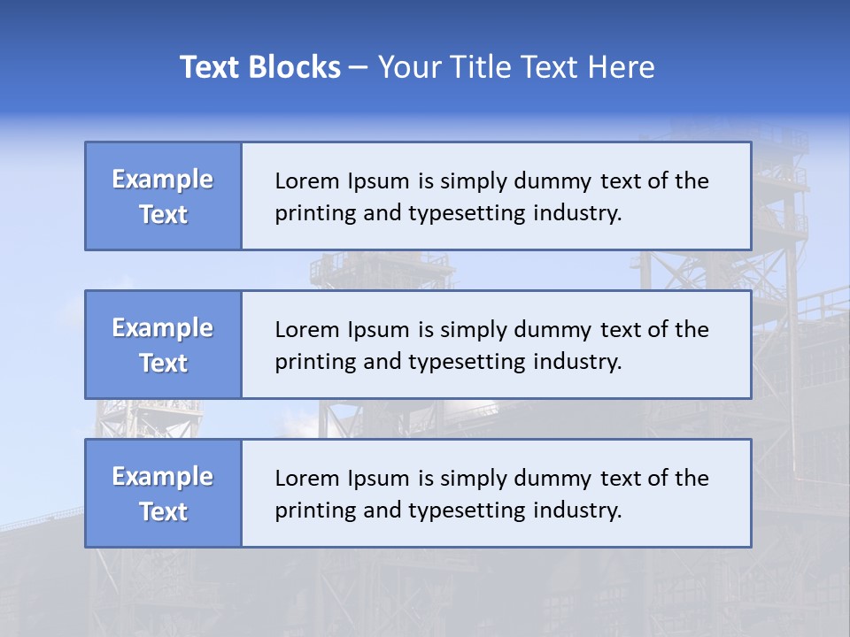 Production Blast Plant PowerPoint Template
