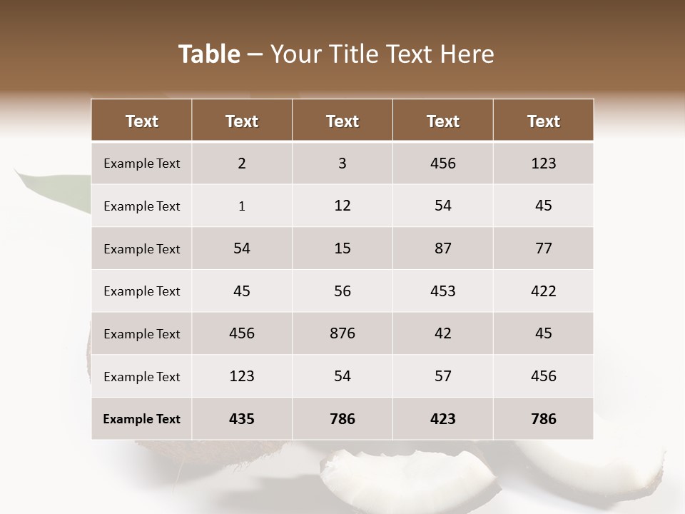 Organic Isolated Coco PowerPoint Template