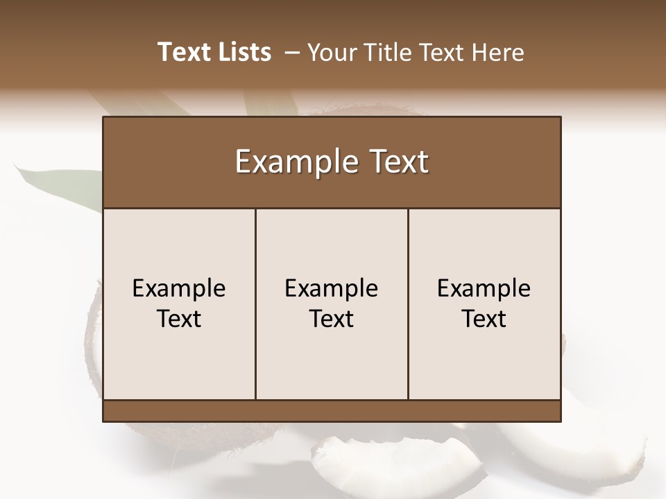 Organic Isolated Coco PowerPoint Template