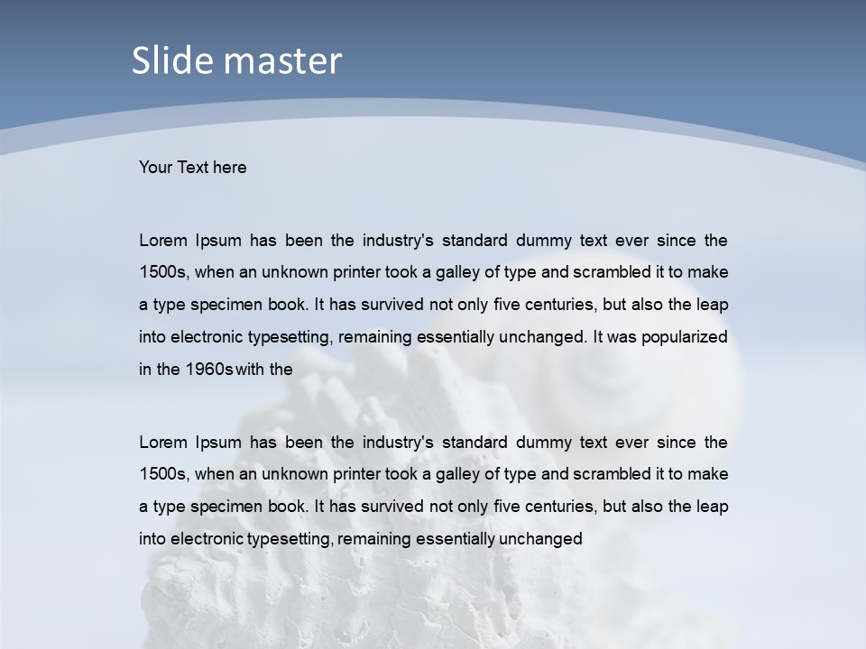 Shell Seashore Nobody PowerPoint Template