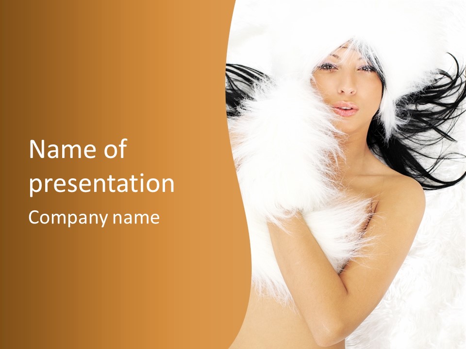 Lady Eyelash Cute PowerPoint Template