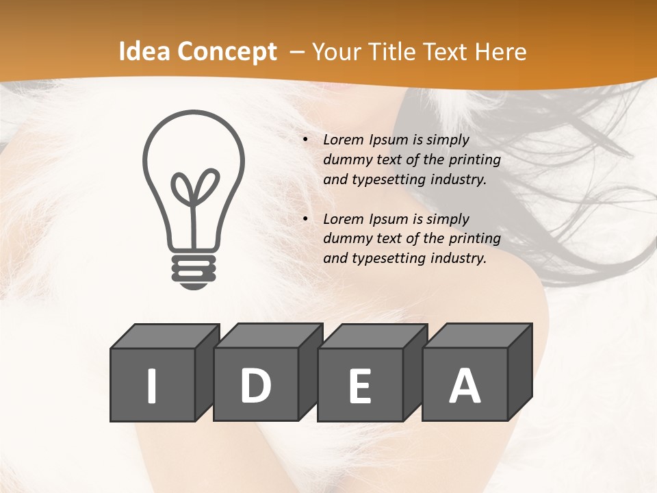 Lady Eyelash Cute PowerPoint Template