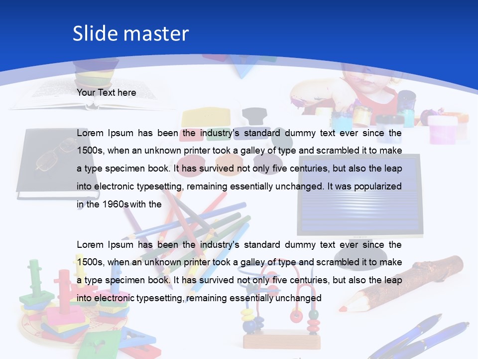 Pencil Notebook Education PowerPoint Template