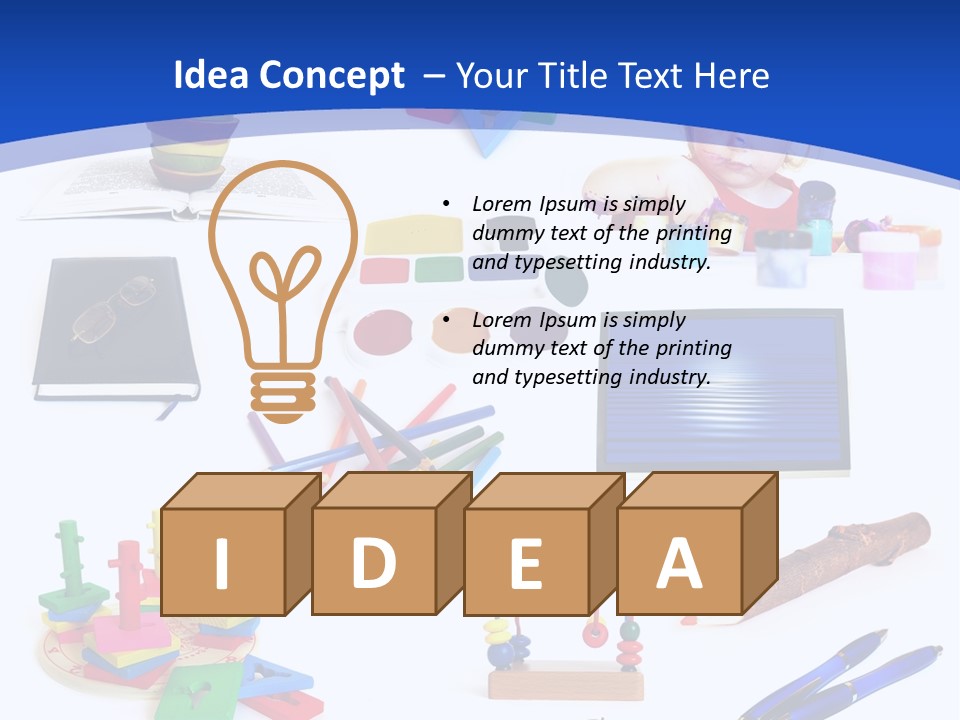 Pencil Notebook Education PowerPoint Template