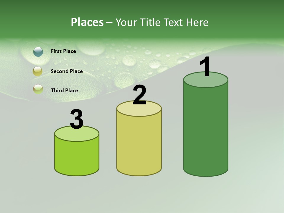 Nature Drops Leaf PowerPoint Template