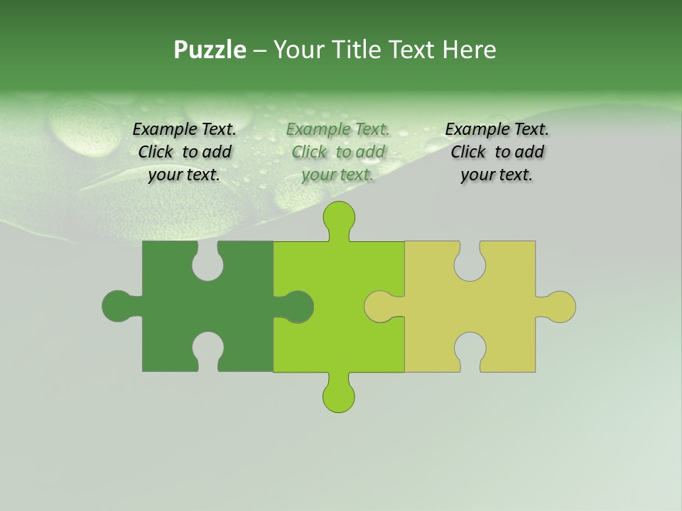 Nature Drops Leaf PowerPoint Template