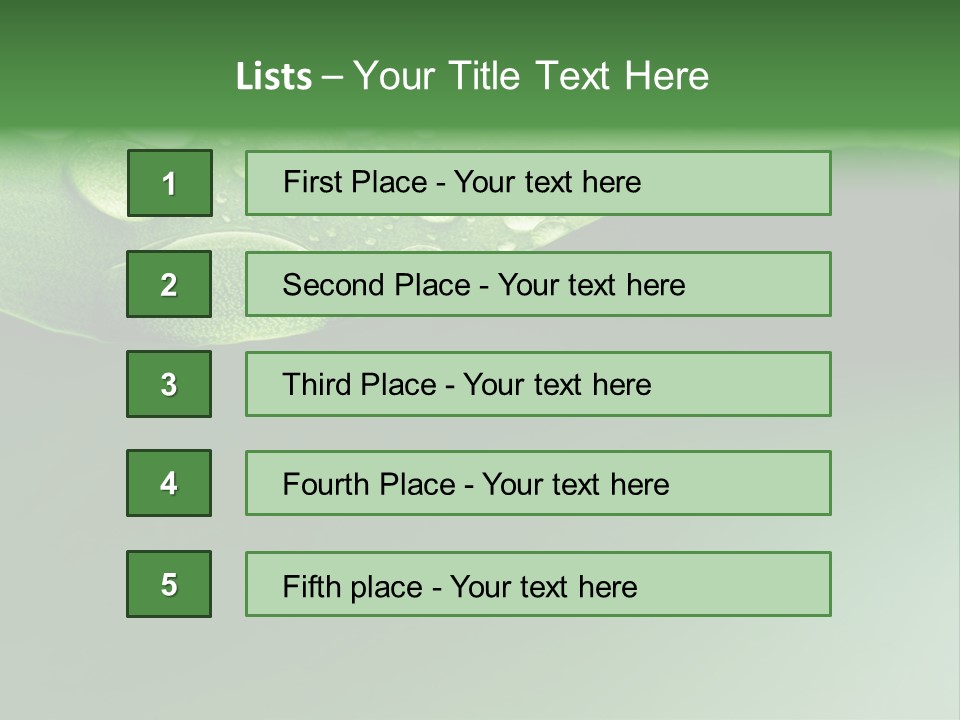 Nature Drops Leaf PowerPoint Template