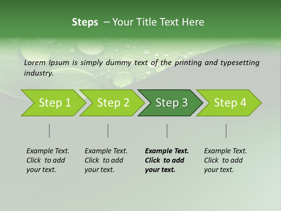 Nature Drops Leaf PowerPoint Template