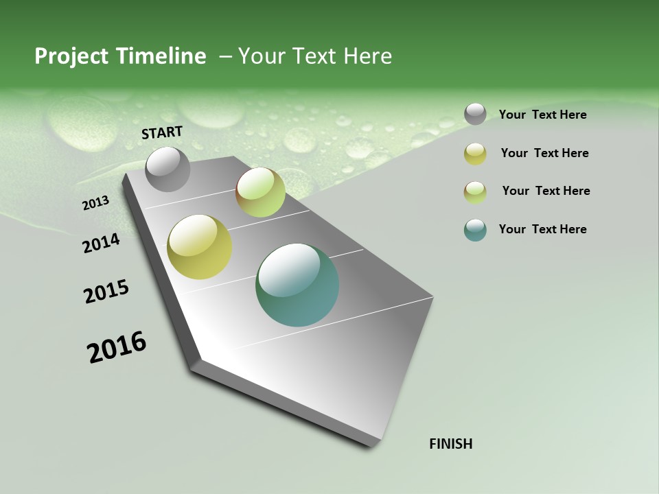 Nature Drops Leaf PowerPoint Template