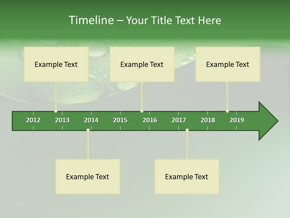 Nature Drops Leaf PowerPoint Template