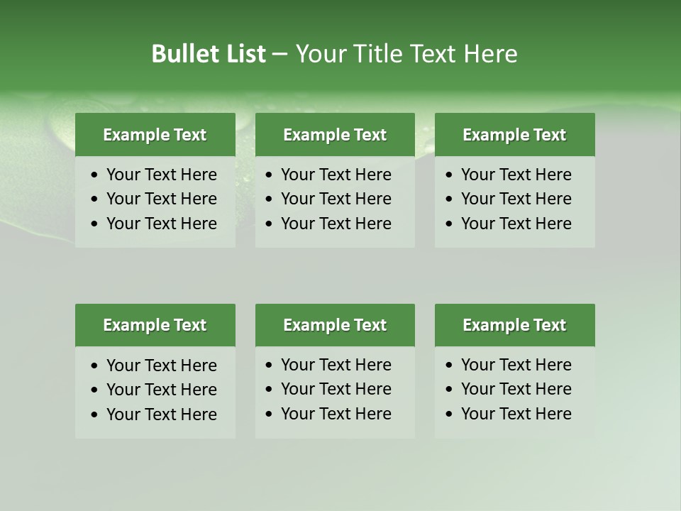 Nature Drops Leaf PowerPoint Template