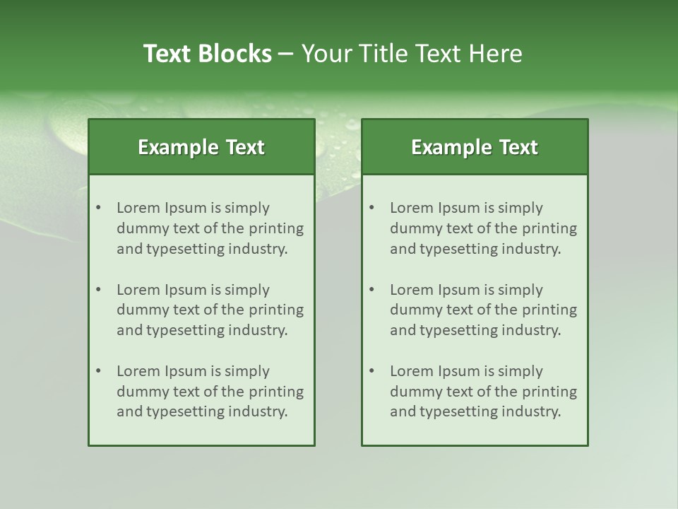 Nature Drops Leaf PowerPoint Template