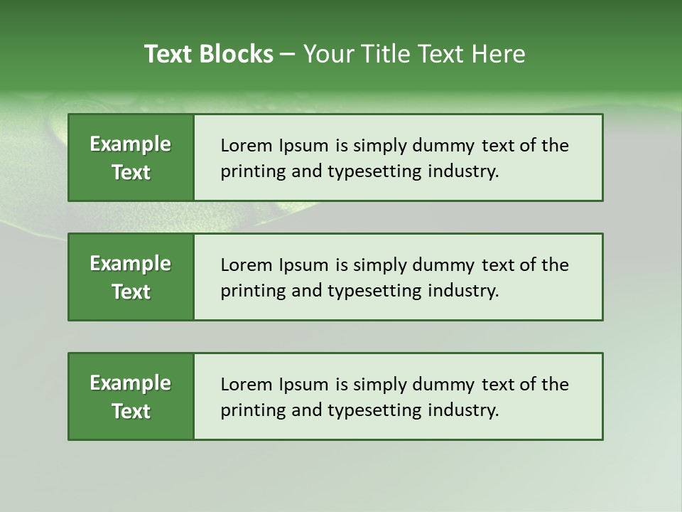 Nature Drops Leaf PowerPoint Template
