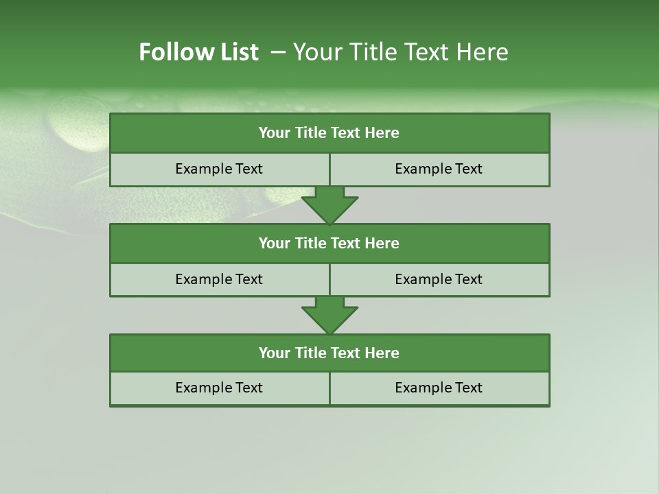 Nature Drops Leaf PowerPoint Template