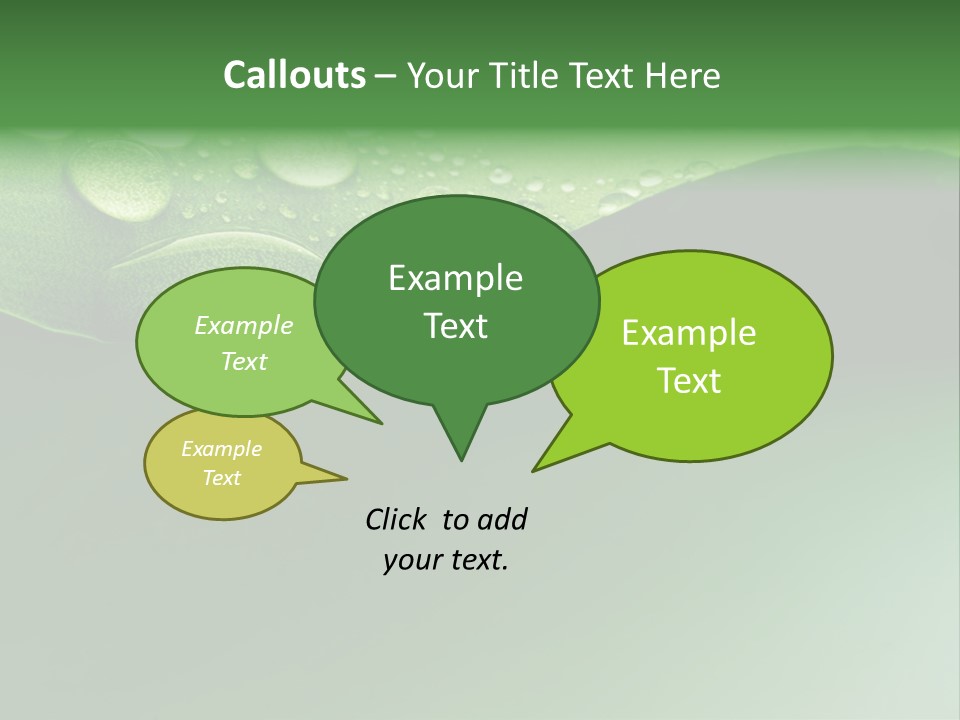 Nature Drops Leaf PowerPoint Template