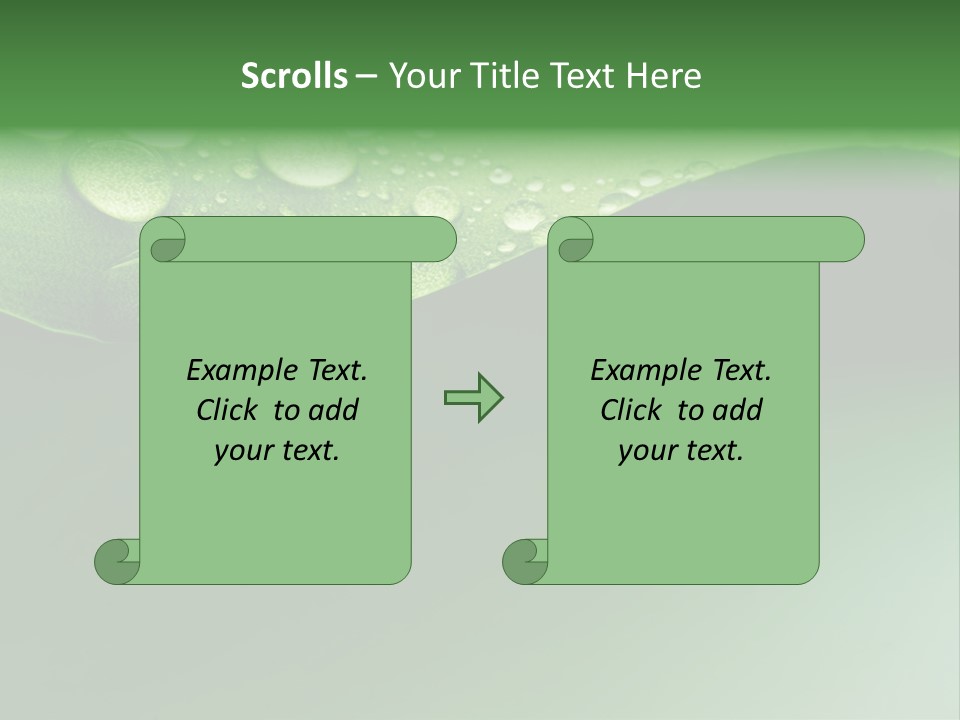 Nature Drops Leaf PowerPoint Template