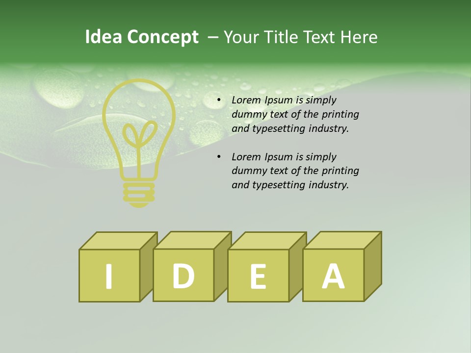 Nature Drops Leaf PowerPoint Template