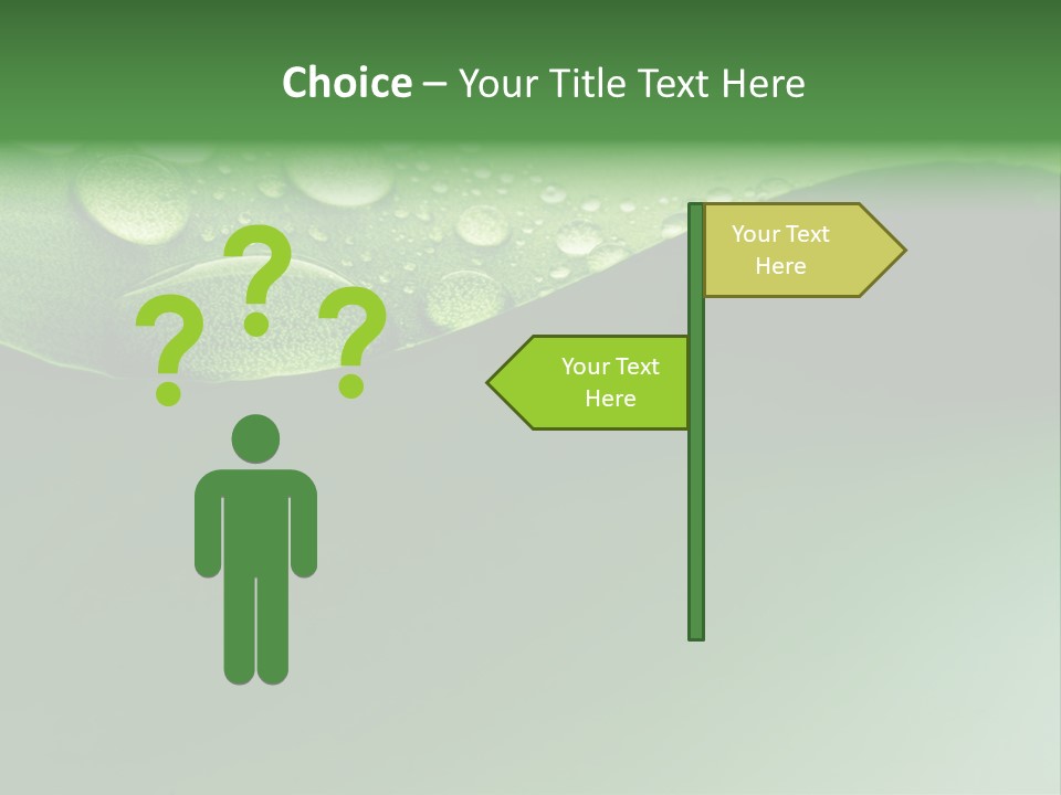 Nature Drops Leaf PowerPoint Template