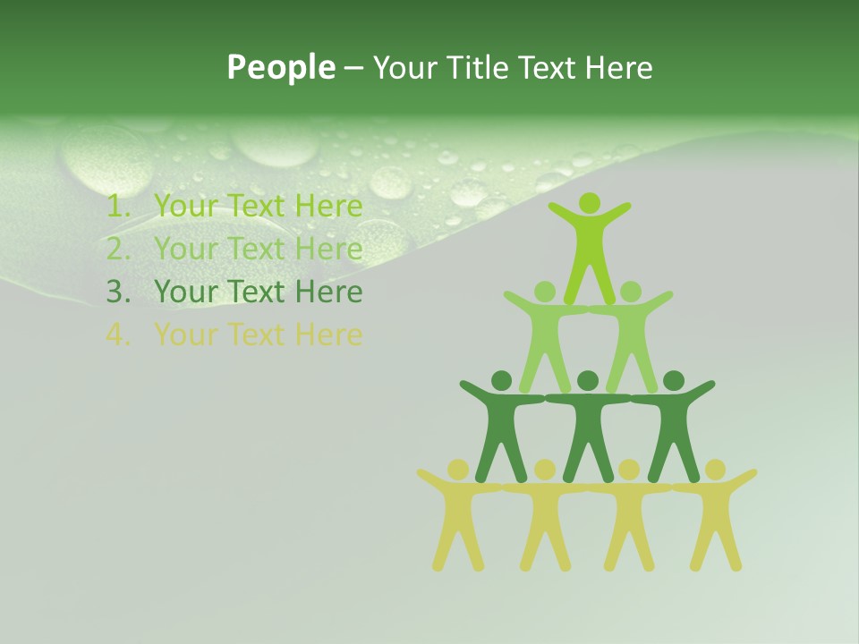 Nature Drops Leaf PowerPoint Template