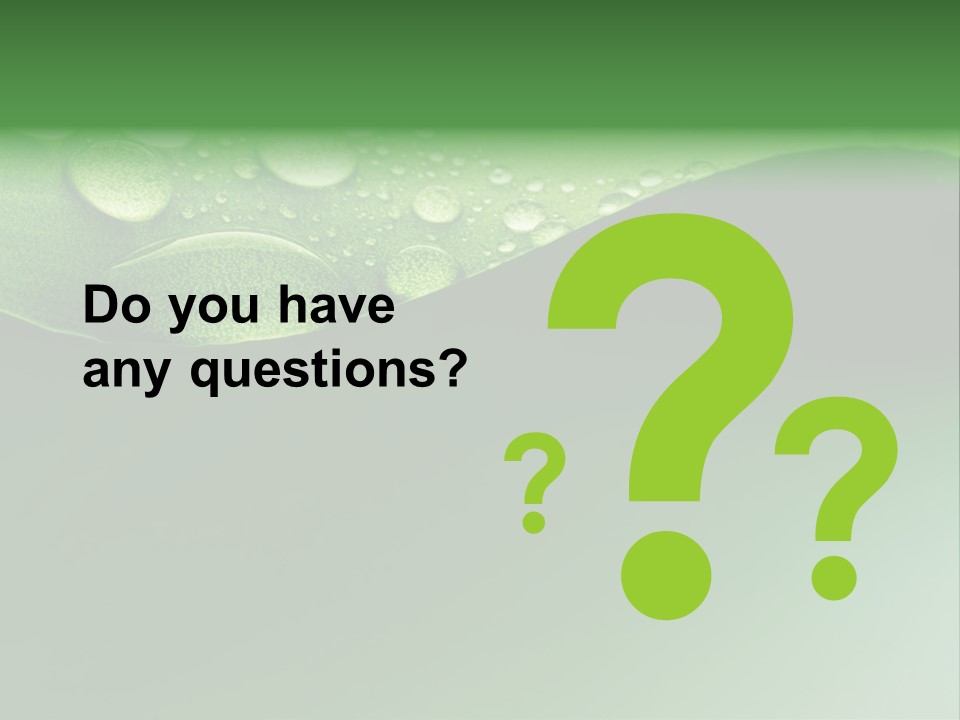 Nature Drops Leaf PowerPoint Template