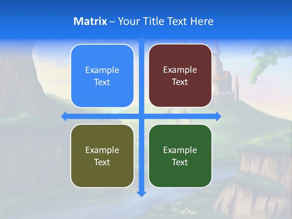 Vegetation River Sightseeing PowerPoint Template