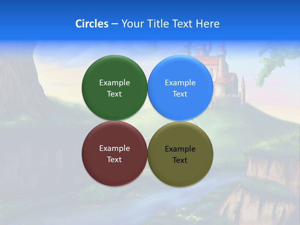 Vegetation River Sightseeing PowerPoint Template