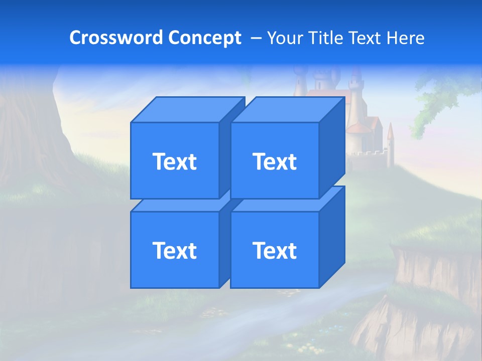 Vegetation River Sightseeing PowerPoint Template